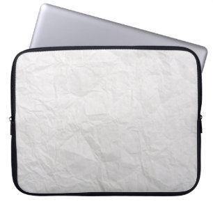 Funda Para Portátil Papel arrugado blanco lindo textura