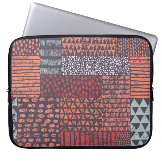 Funda Para Portátil Papel bohemio: diseño a mano sin costuras.