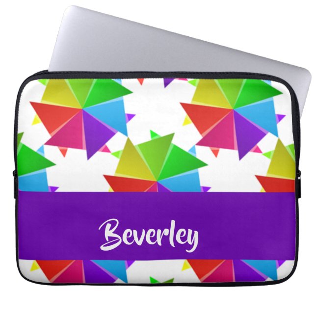 Funda Para Portátil Papel colorido doblado sobre blanco (Frente)