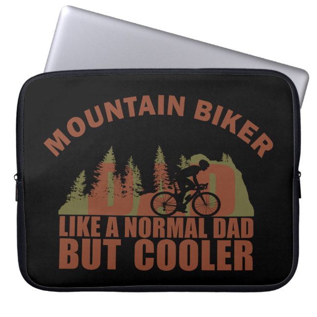 Funda Para Portátil Papel de ciclismo de montaña (Frente)