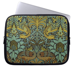 Funda Para Portátil Papel de escritorio de William Morris Peacock Drag