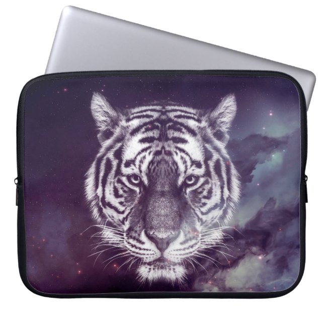 Funda Para Portátil Papel de fondo de escritorio Galaxy Tiger Face (Frente)