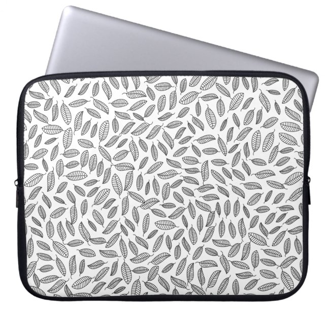 Funda Para Portátil Papel de fondo de hoja (Frente)