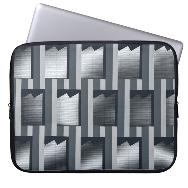 Funda Para Portátil Papel de fondo digital gris (Frente)