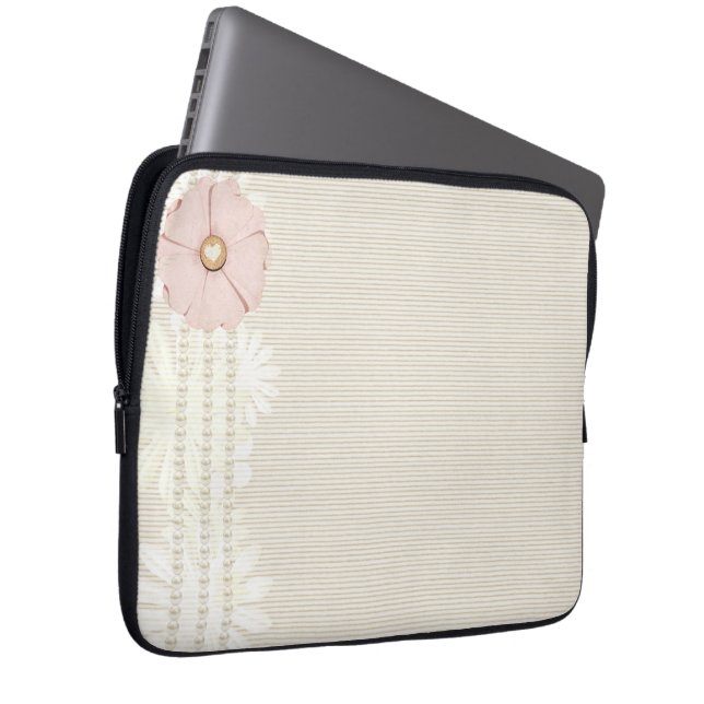 Funda Para Portátil Papel de libro de cricket Beige (Anverso derecho)