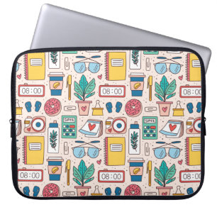 Funda Para Portátil Papel de oficina. Patrón sin soldadura, textura, 
