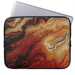 FUNDA PARA PORTÁTIL PAPEL DE PALABRAS ROJO Y GRIS ABSTRACTO