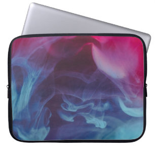 Funda Para Portátil Papel de pared digital de humo azul, rojo y negro