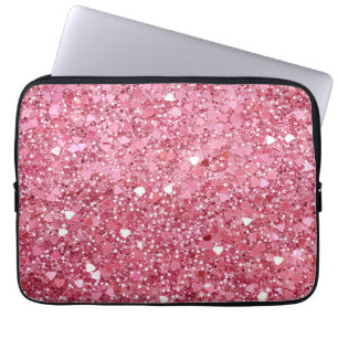 Funda Para Portátil Papel de Regalo Purpurina Rosa Pastel
