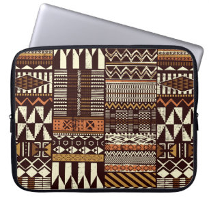 Funda Para Portátil Papel de tejido al estilo tribal africano, abstrac
