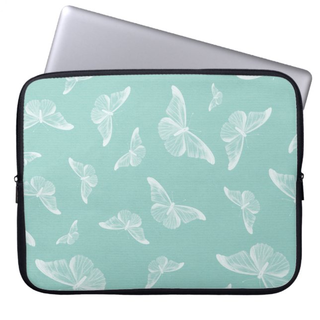 Funda Para Portátil Papel digital de patrones de mariposa (Frente)