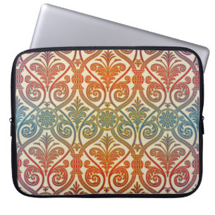 Funda Para Portátil Papel pintado de contorno Damask Vintage - rojo vi