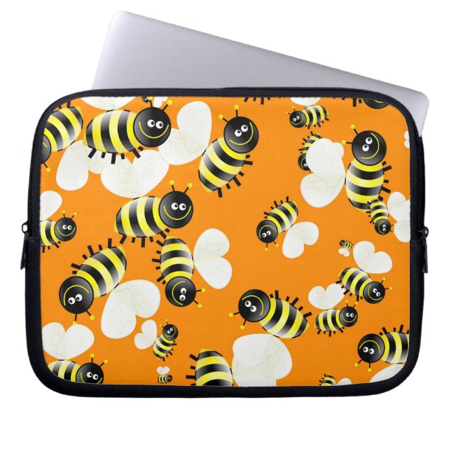 Funda Para Portátil Papel pintado de la abeja (Frente)