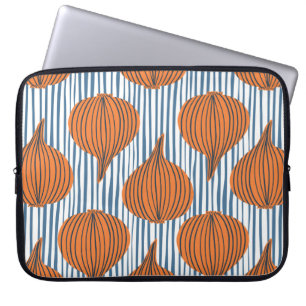 Funda Para Portátil Papel tapizado de verduras de la bombilla dibujada