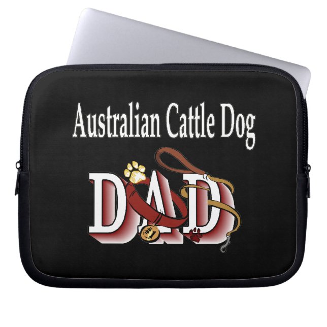Funda Para Portátil Papi de perro de ganado australiano (Frente)