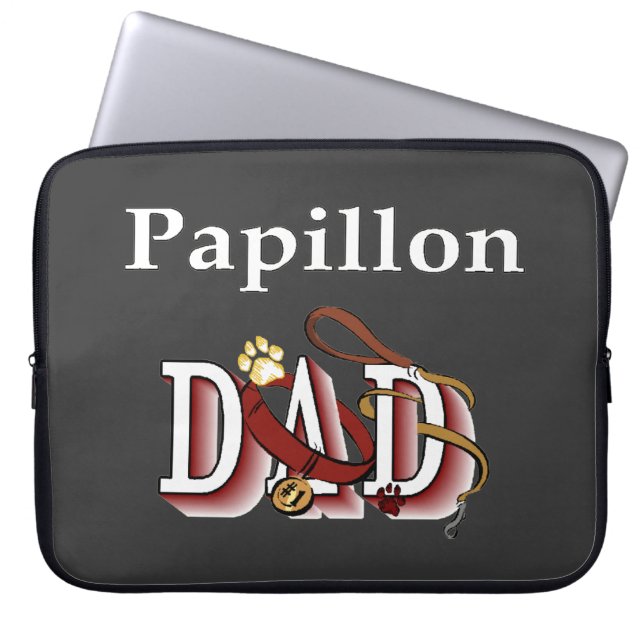 Funda Para Portátil Papillon Dog Dad (Frente)