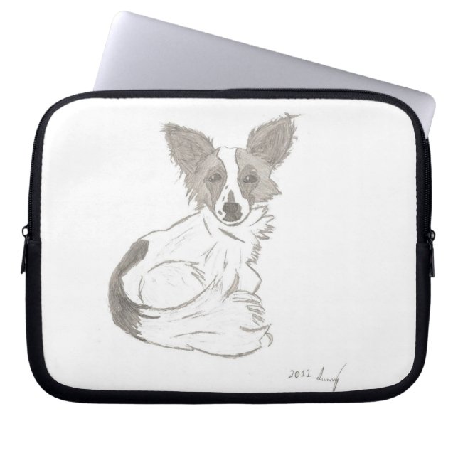 Funda Para Portátil Papillon Sketch Laptop Sleeve (Frente)