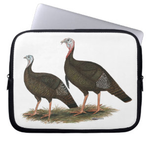 Funda Para Portátil Par salvaje del este de los pavos