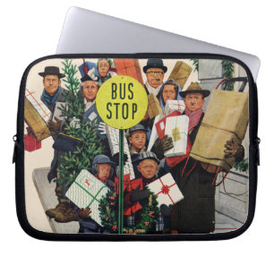 Funda Para Portátil Parada de autobús en el navidad
