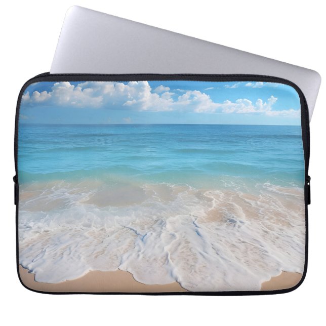 Funda Para Portátil Paradise beach waves escena isla de arena (Frente)
