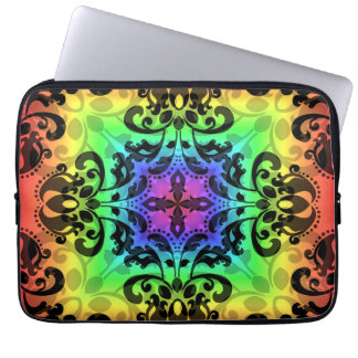 Funda Para Portátil Paradisíaca cuadrada de arcoiris funky de 13"