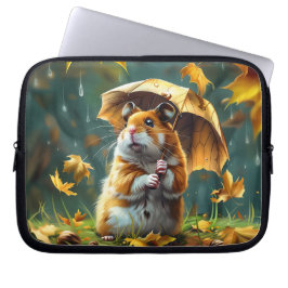 Funda Para Portátil Paraguas de Hamster y Leaf