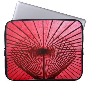 Funda Para Portátil Paraguas de papel de aceite rojo