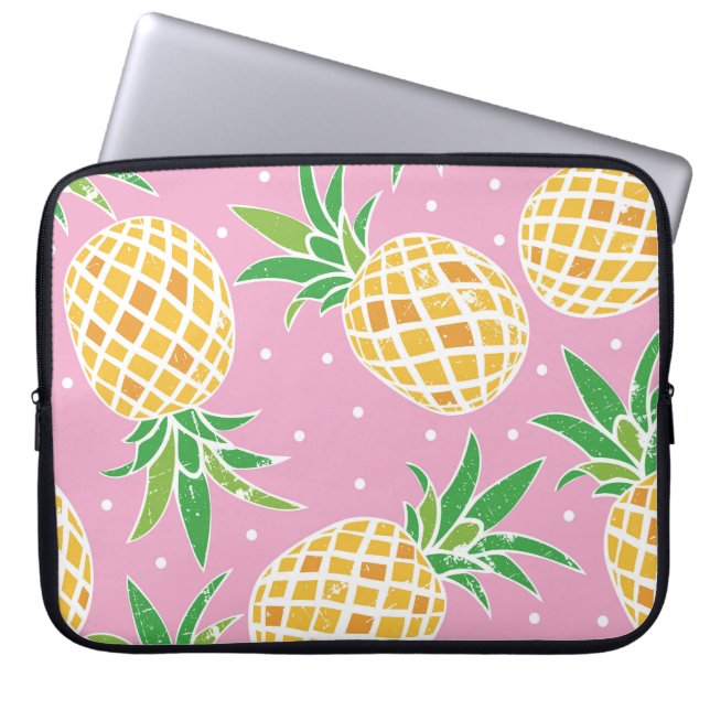 Funda Para Portátil Paraíso de la piña: patrón tropical (Frente)