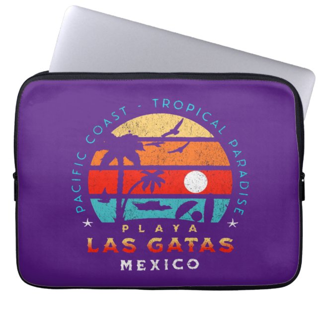 Funda Para Portátil Paraíso del Pacífico Tropical / Playa Las Gatas Mé (Frente)