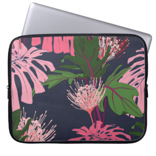 Funda Para Portátil Paraíso tropical: hojas y flores exóticas