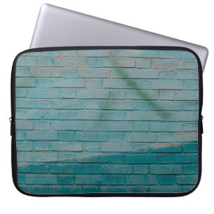 Funda Para Portátil Pared de ladrillo azul y blanco