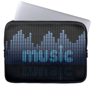 Funda Para Portátil Pared de onda de música ecualizador digital