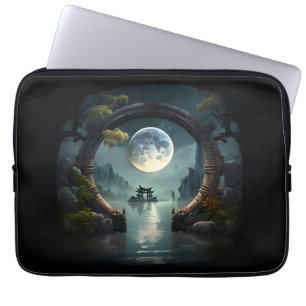 Funda Para Portátil Pared paisajística fantástica, arco redondo