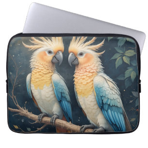 Funda Para Portátil Pareja Cockatoo Parrot