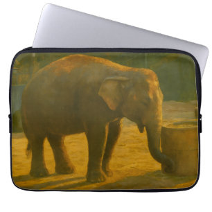 Funda Para Portátil Pareja de elefantes en el entorno del santuario