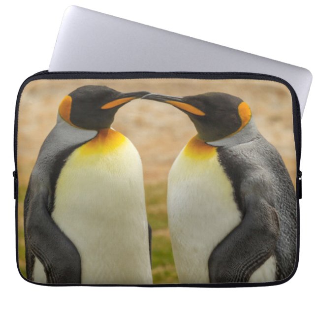 Funda Para Portátil Pareja de Pingüinos Reyes, Malvinas (Frente)