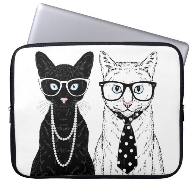 Funda Para Portátil Pares del gato (Frente)