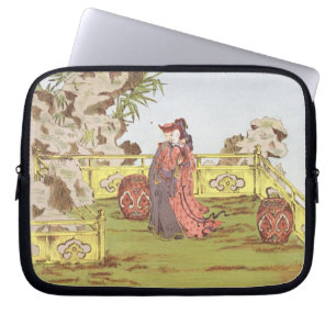 Funda Para Portátil Pares en un jardín chino, de los 'ornamentos de l