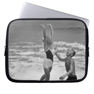 Funda Para Portátil Pares que juegan con un Beachball