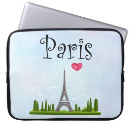 Funda Para Portátil París francés con Torre Eiffel
