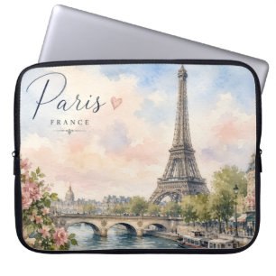 Funda Para Portátil París Francia Torre Eiffel río Sena 