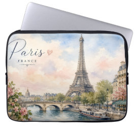Funda Para Portátil París Francia Torre Eiffel río Sena 