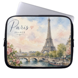 Funda Para Portátil París Francia Torre Eiffel río Sena 