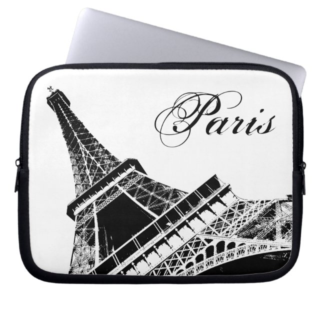 Funda Para Portátil París, la torre Eiffel (Frente)