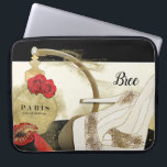Funda Para Portátil París Perfume Rosas Heels & Lipstick<br><div class="desc">Diseño personalizado</div>