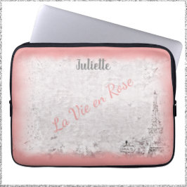 Funda Para Portátil París Rosa Femenina La Vie En Rosa