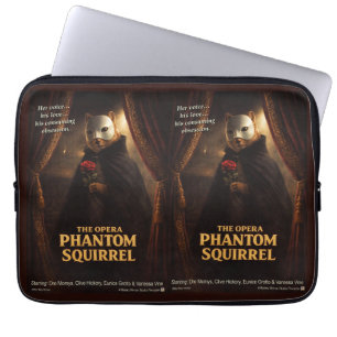Funda Para Portátil Parodia de la Ópera del Fantasma de la Ardilla
