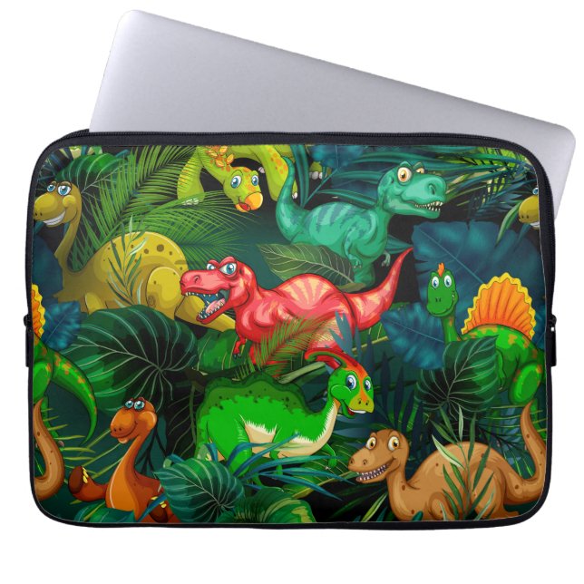 Funda Para Portátil Parque de los Dinosaurios (Frente)