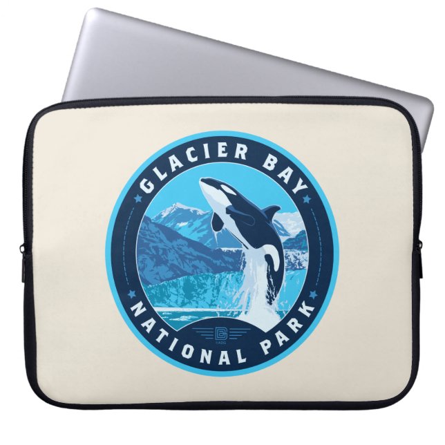 Funda Para Portátil Parque nacional de la Bahía del Glaciar (Frente)