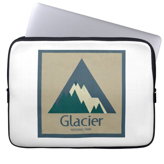 Funda Para Portátil Parque nacional Glacier Rustic (Frente)